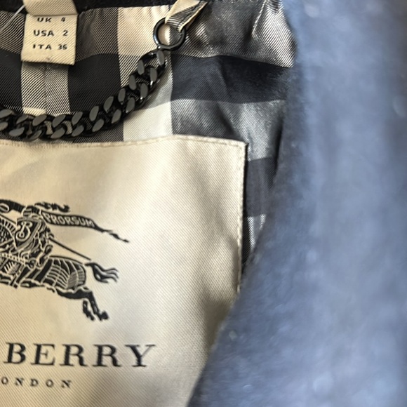 Burberry wool/cashmere trench coat size 2 - Picture 2 of 5